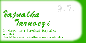 hajnalka tarnoczi business card