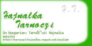 hajnalka tarnoczi business card